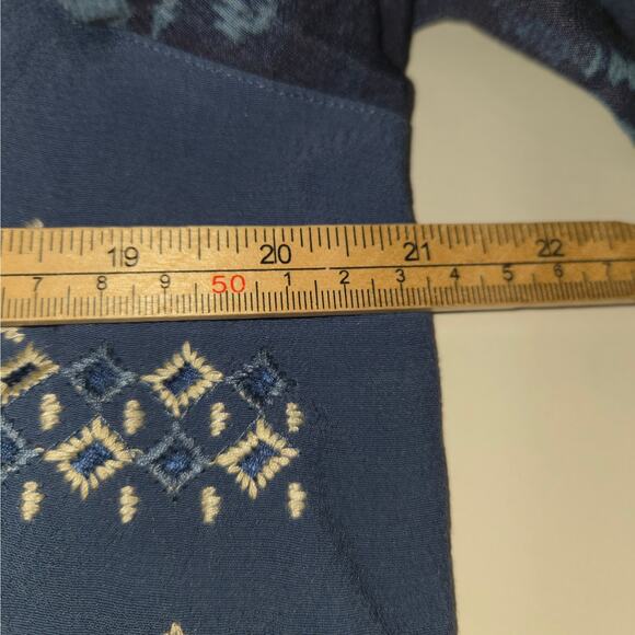 Vicente Women Medium Kimono Jacket Floral Embroidered Art to Wear Festival Indie - Picture 10 of 13